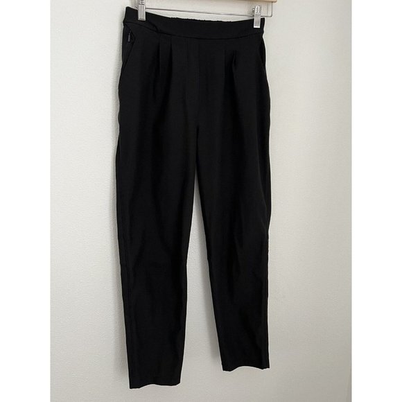 Lululemon Black Essential High-Rise Trouser Casual Relaxed Fit Pants Size 6 - Picture 1 of 6